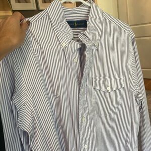 Purple pinstripe shirt